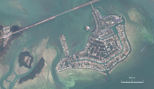 Satellite image of Duck Key and Toms Harbor Keys