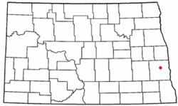 Location of Amenia, North Dakota