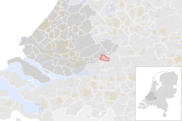 Locatie van de gemeente Gorinchem (gemeentegrenzen CBS 2016)