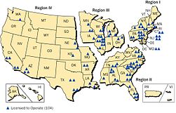 NRC regions and plant locations 2008.jpg