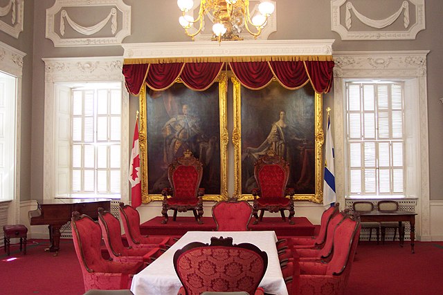 The table first used by Edward Cornwallis and the Nova Scotia Council (1749), The Red Chamber of Province House