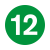 The number 12 on a green circle