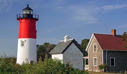 Nauset Light, erected here in 1923 and moved to a safer location in 1996, is on the National Register of Historic Places.