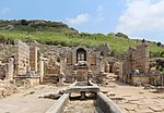 Ruins of the main street in Perga, capital of Pamphylia, where Paul and his party arrived after sailing from Paphos, Cyprus. Nympheaum of Hadrian (Perge) 02.jpg