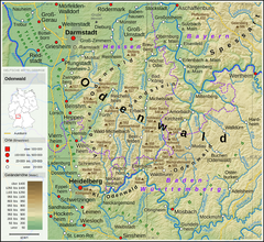 Mapa pasma górskiego