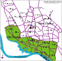 Map of Old Dhaka and New Dhaka, 2010