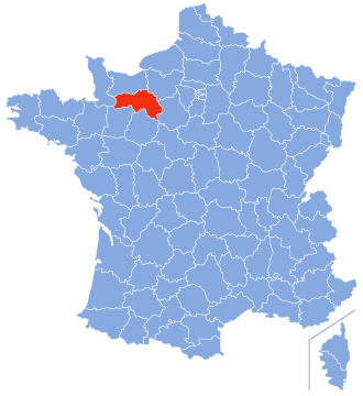 Location of Orne in France Orne-Position.svg