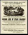 Advertising poster for a similar but later service between California and Oregon