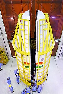 PSLV-C44 Microsat-R encapsulation.jpg