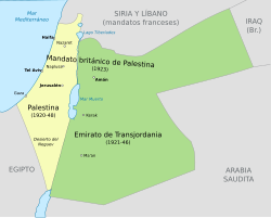 Emplacement du mandat britannique