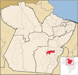 Localização de Parauapebas no Pará