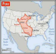 Порівняння розмірів території Перу та США