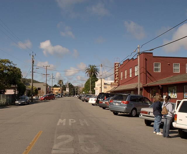 Downtown Pescadero, looking north on Stage Road