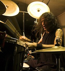 Pete Sandoval practising the drums.jpg