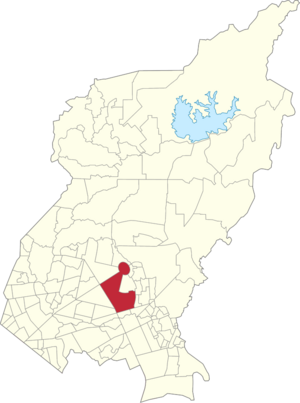 Map of Quezon City showing Barangay Pinyahan