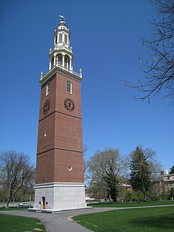 Phillips Academy, Andover, MA - Bell Peringatan Tower.JPG