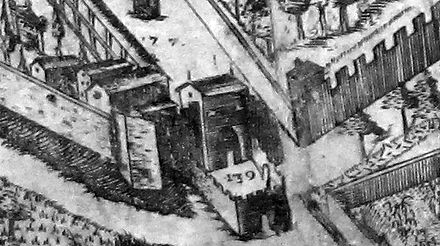 Detail of Buosignori map (1584) Pianta del buonsignori, dettaglio 139 porta san pier gattolini.jpg