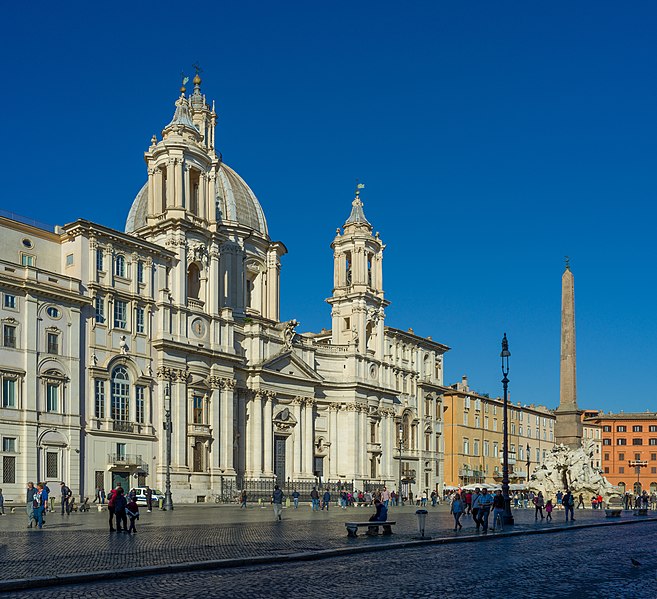 File:Piazza Navona Sant'Agnese in Agone fontana dei Fiumi Roma.jpg