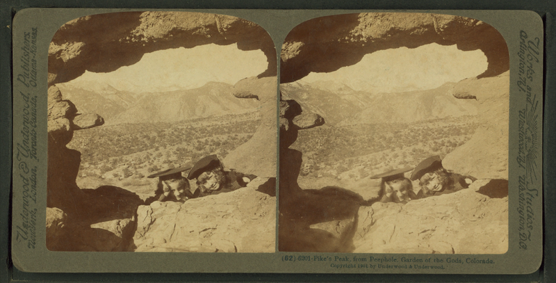 File:Pike's Peak, from Peephole, Garden of the Gods, Colorado, U.S.A, from Robert N. Dennis collection of stereoscopic views.png