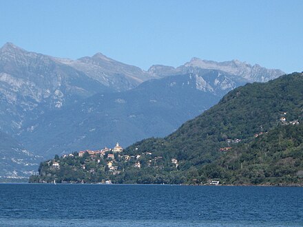 Pino sulla Sponda del Lago Maggiore as seen from the western side of the lake Pino sulla Sponda del Lago Maggiore.JPG