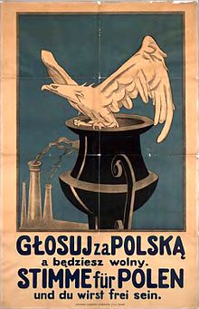 A bilingual Polish Propaganda poster: Vote for Poland and you will be free Plakat plebiscyt.jpg