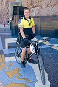 Hoover Dam Police Officer auf Fahrradstreife.