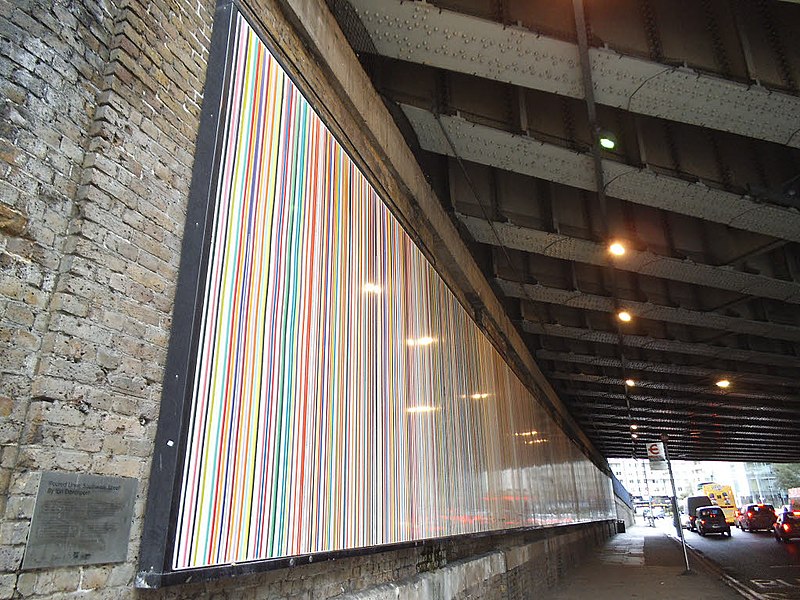 File:Poured Lines by Ian Davenport, Southwark Street, London SE1.jpg