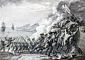 Prise de la Dominique, engraving by François Godefroy