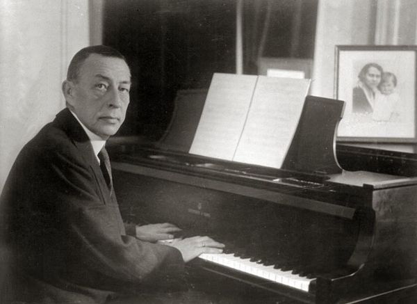 Sergei Rachmaninoff at the piano