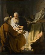 『論争する二人の老人』1628年頃 ヴィクトリア国立美術館所蔵
