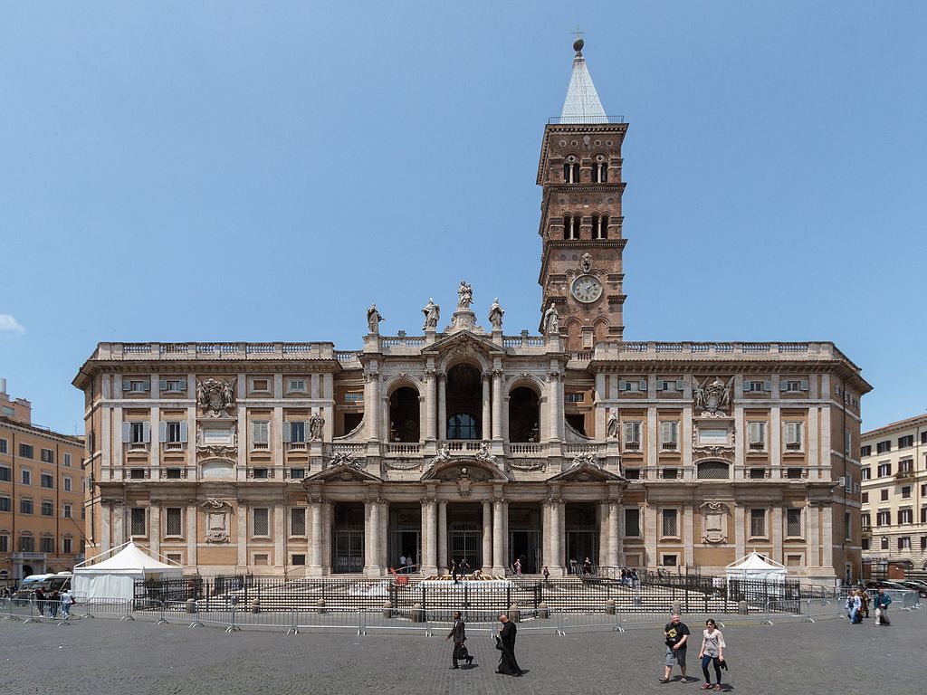 Façade de la basilique Sainte Marie Majeure de Rome. Photo de Pierre-Selim Huard