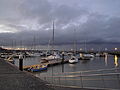 Ryde Harbour, Ryde, Isle of Wight, seen at dusk in December 2011.