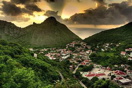 Sunny view of Saba