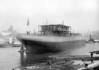 Sagamore on the River Wear in 1893 just after her launch Sagamore in Sunderland.jpg