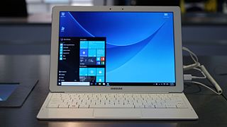 <span class="mw-page-title-main">Samsung Galaxy TabPro S</span> Windows 10-powered laptop by Samsung