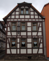 English: Half-timbered building in Schotten, Vogelsbergstrasse 75, Hesse, Germany