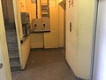 Service elevator, back stairs to tower apartment. March, 2017