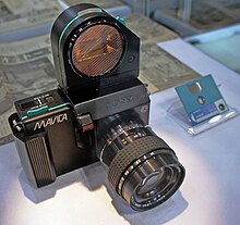 Sony Mavica (1981), the first still video camera in history Sony Mavica 1981 prototype CP+ 2011 (filter crop soerfm).jpg