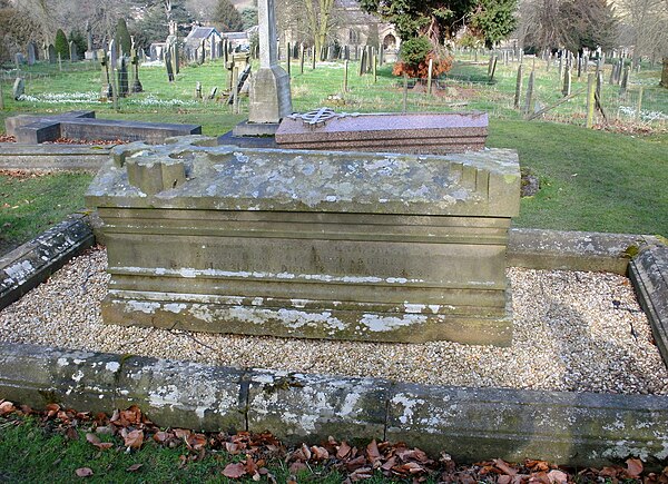 St Peter's Churchyard, Edensor - grave of William Cavendish, 6th Duke of Devonshire KG, PC (1790–1858)