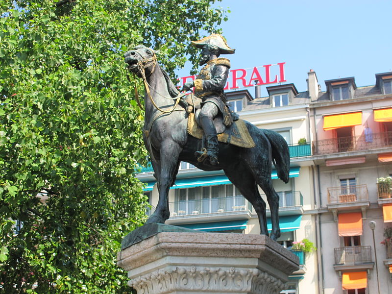 File:Statue of Charles II, Duke of Brunswick in Geneva by A. Cain 02.JPG