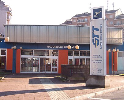 Madonna di Campagna subway station on the Torino-Aeroporto-Ceres line. Stazione madonna di campagna.JPG