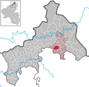 Poziția Steinebach/Sieg pe harta districtului Altenkirchen