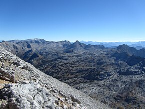 Vue à partir du Grosser Hundstod sur le plateau du Steinernes Meer.