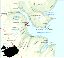 Mapa Steingrímsfjörður.