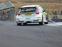 Jelley driving the Team Parker Racing Ford Focus ST at Knockhill during the 2017 British Touring Car Championship season. Stephen Jelley - 2017 BTCC Knockhill (Saturday, FP2).jpg