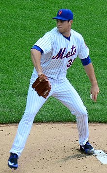Matz pitching at his debut game against the Cincinnati Reds on June 28, 2015. Steven Matz pitching in his debut.jpg