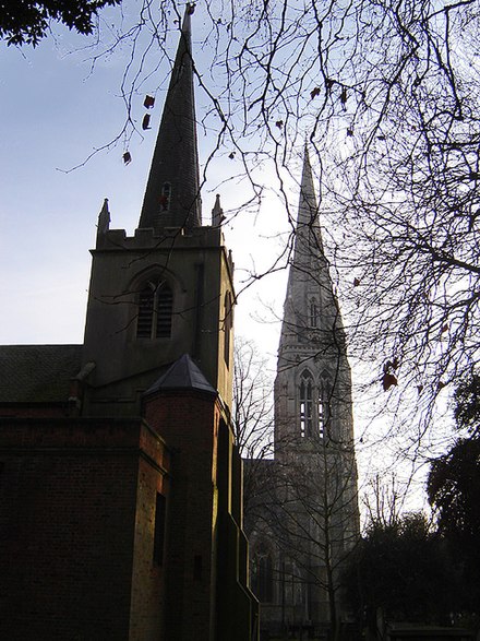 Stoke Newington retains two parish churches. St Mary's Old Church (left) and New Church (right).