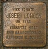 Stolperstein Heimhuder Strasse 3 (Joseph London), Hamburg-Rotherbaum.JPG