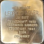 Stolperstein Leopold Adler 1877-1941.jpg