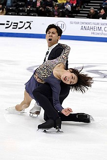 Sui Wenjing and Han Cong has won a record six gold medals in pair skating at the Four Continents Championships. Sui and Han - 2019 Four Continents - 1.jpg